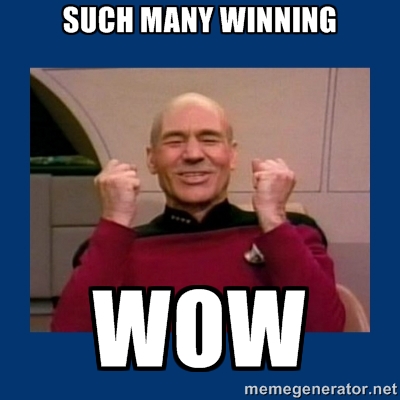 Such many winning wow!